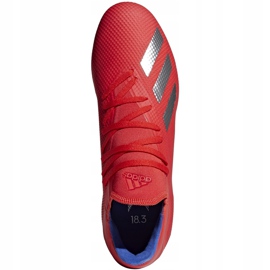 Pantofi de fotbal Adidas X 18.3 Fg roșu BB9367 multicolor roşu 1