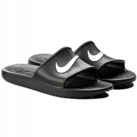 Papuci negri pentru femei Nike Kawa Shower 832655 001 negru 1