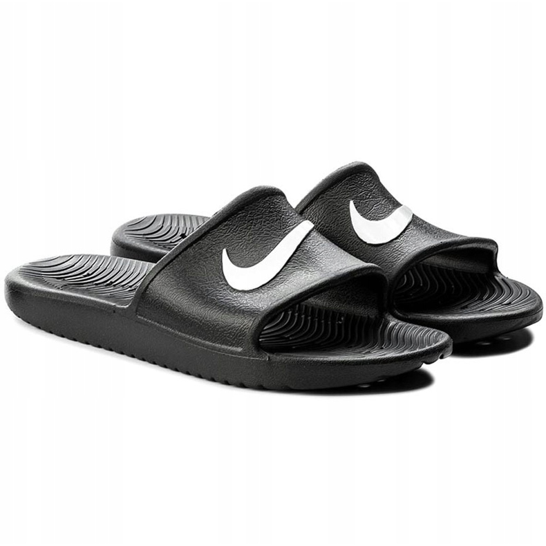 Papuci negri pentru femei Nike Kawa Shower 832655 001 negru 1