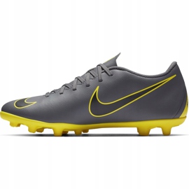 Pantofi de fotbal Nike Mercurial Vapor 12 Club Mg AH7378 070 gri, galben gri 1