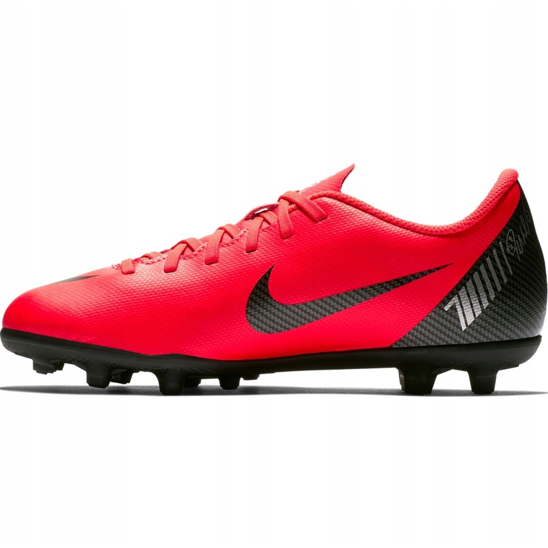 Pantof de fotbal Nike Mercurial Vapor 12 Club Gs CR7 FG / MG Jr AJ3095 600 multicolor roșu 1