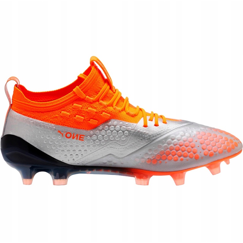 Ghete de fotbal Puma One 1 Syn Fg Ag 104722 01 portocale 1