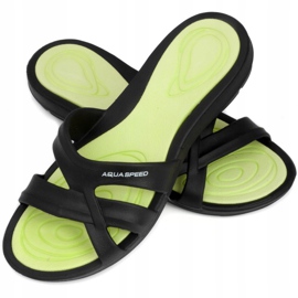 Papuci de piscină pentru femei Aqua-speed Panama col. 38 negru verde 1