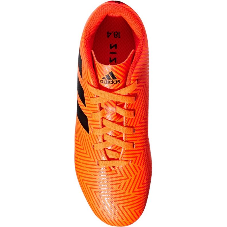 Ghete de fotbal adidas Nemeziz 18.4 FxG Jr DB2355 multicolor portocale 1