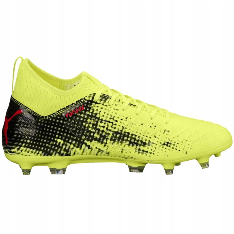 Pantofi de fotbal Puma Future 18.3 Fg Ag Fizzy galben-negru 104328 01 verde verde 1