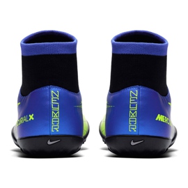 Pantof de fotbal Nike Mercurial X Victory 6 Df Neymar Tf 921514 407 verde, albastru, gri / argintiu albastru 4