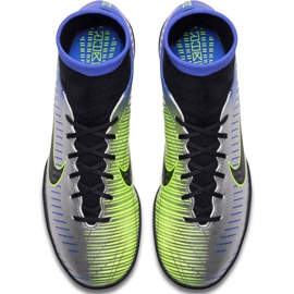 Pantof de fotbal Nike Mercurial X Victory 6 Df Neymar Tf 921514 407 verde, albastru, gri / argintiu albastru 1