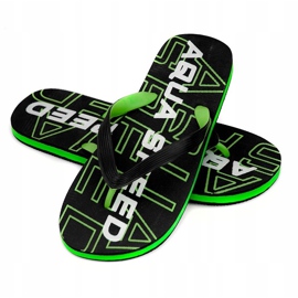 Papuci bărbați Aqua-Speed ​​Rhodes negri și verzi col. 38 negru verde 1