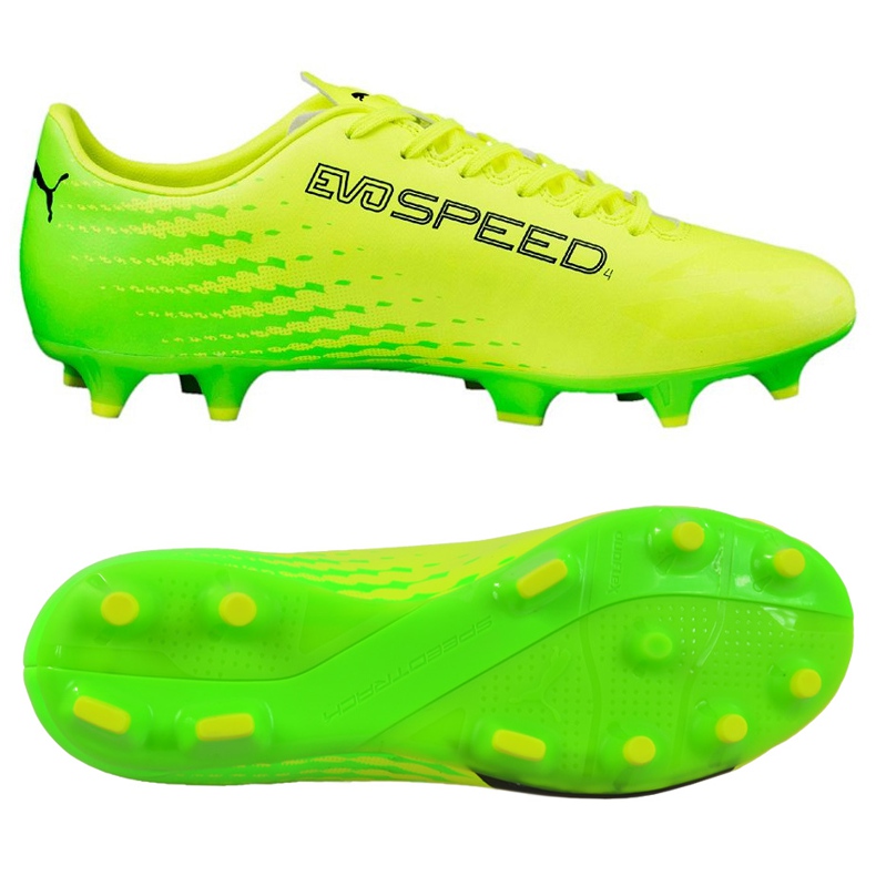 Ghete de fotbal Puma Evo Speed ​​17.4 Fg galben-verde 104017 01 multicolor 1