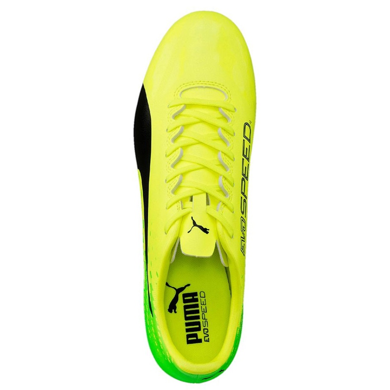 Ghete de fotbal Puma Evo Speed ​​17.4 Fg galben-verde 104017 01 multicolor 2