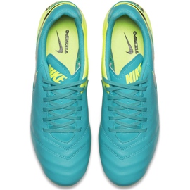 Pantofi de fotbal Nike Tiempo Genio Ii Leather Fg 819213 307 negru albastru 1