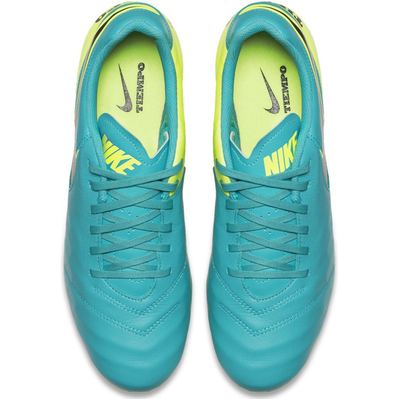Pantofi de fotbal Nike Tiempo Genio Ii Leather Fg 819213 307 negru albastru 1