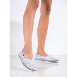 Tenisi din piele Slip On VINCEZA albastru 2