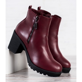 Small Swan Cizme de damă calde roșu 2