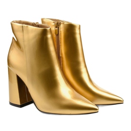 Botine aurii cu fermoar Adrietina de aur 2