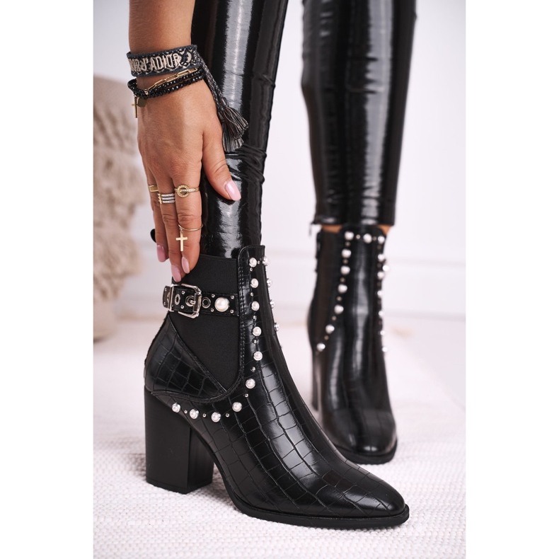 FRERY Cizme de damă pe toc Pearl Black Verbos negru 1