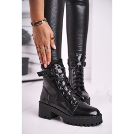 FRGIV Cizme negre lăcuite pentru femei negru 1