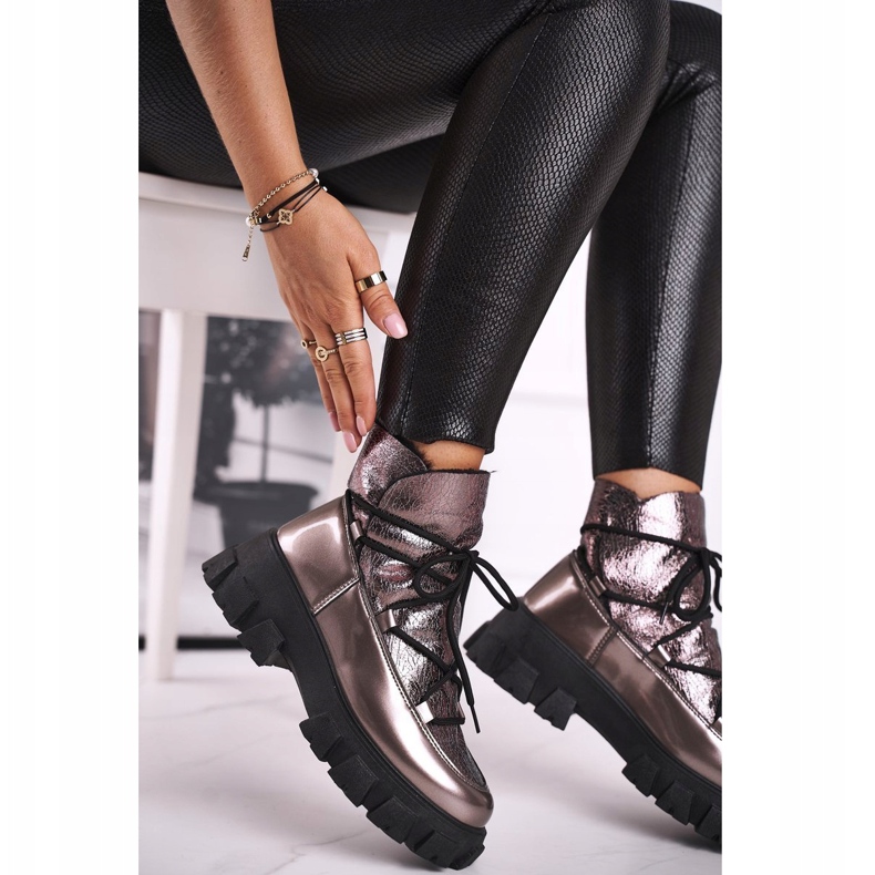 FRGIV Cizme slip-on pentru femei Rochelle Silver bej argint 1