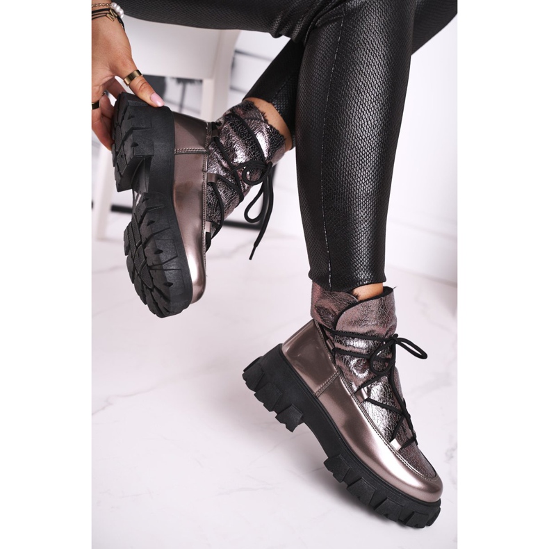 FRGIV Cizme slip-on pentru femei Rochelle Silver bej argint 2