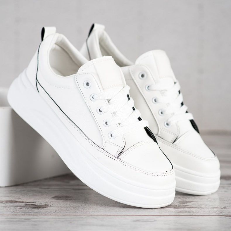 SHELOVET Încălțăminte sport pe platformă alb 2