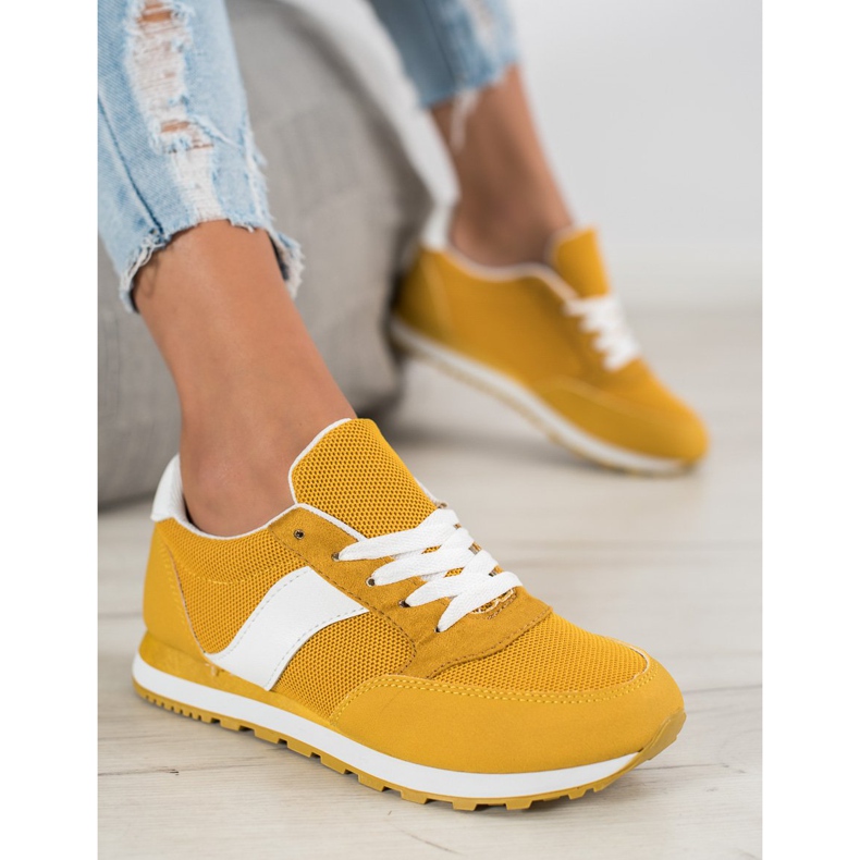 Ideal Shoes Încălțăminte sport cu șiret galben 1 Ideal Shoes Încălțăminte sport cu șiret galben 1