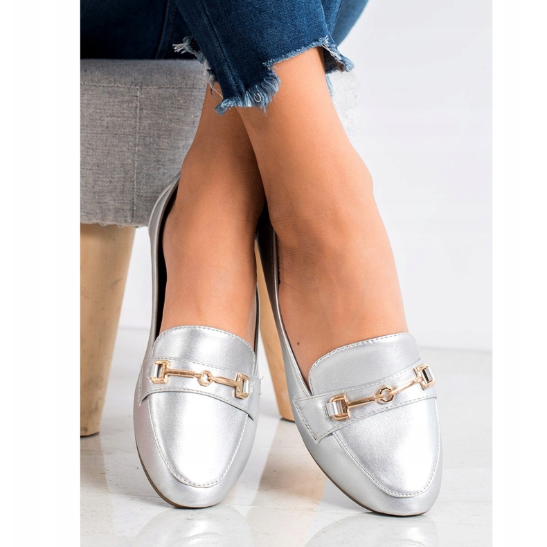 Clowse Încălțăminte elegantă din piele ecologică argint 1