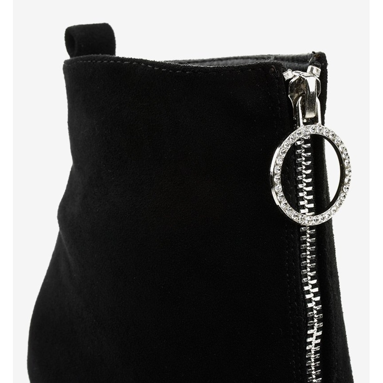 Cizme negre pe post realizate din Ginrolyss din piele ecologică negru 2