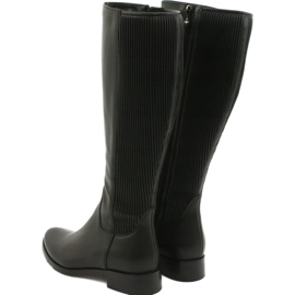 Cizme negre cu bandă elastică Arka 7152 negru 2