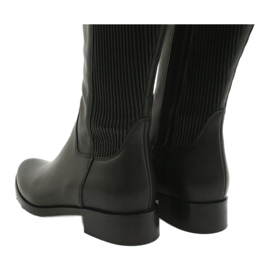 Cizme negre cu bandă elastică Arka 7152 negru 3