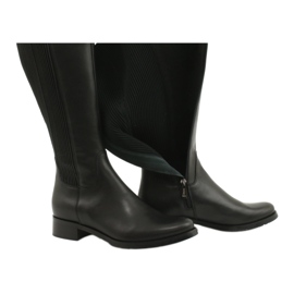 Cizme negre cu bandă elastică Arka 7152 negru 5
