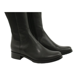 Cizme negre cu bandă elastică Arka 7152 negru 4