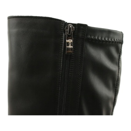 Arka Cizme din piele pe stâlpul Arek 7322 negru 5