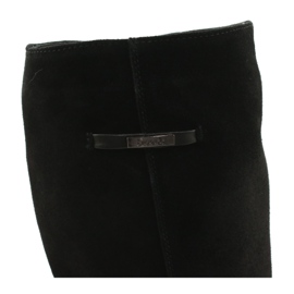 Arka Cizme negre din piele feminină 7217 negru 4