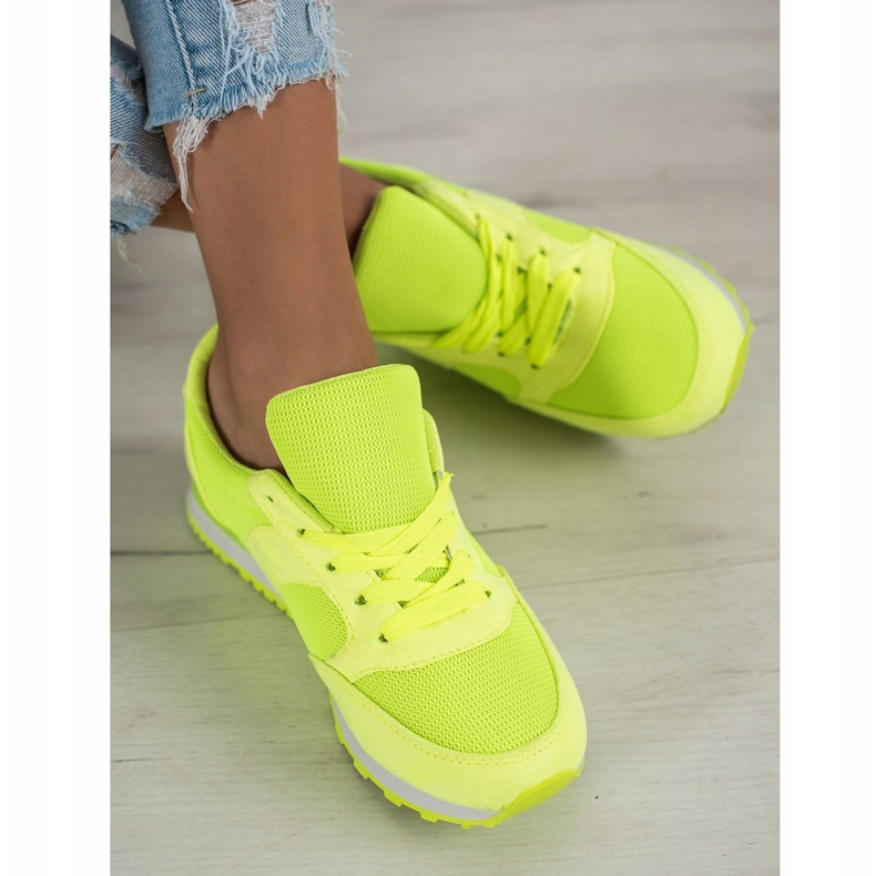 Ideal Shoes Pantofi sport neon galben 1 Ideal Shoes Pantofi sport neon galben 1