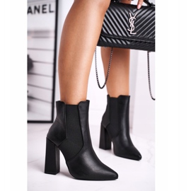 FG1 Cizme de damă pe toc cu manșete Negre Good Vibes negru 1 FG1 Cizme de damă pe toc cu manșete Negre Good Vibes negru 1