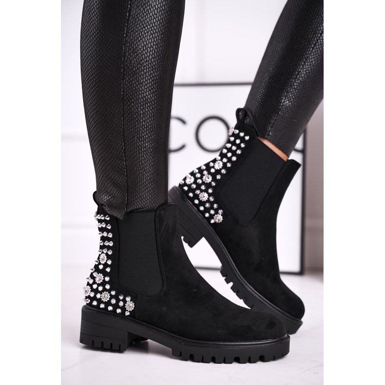 Ideal Cizme de damă Jodhpur cu jeturi Black Lady In Black negru 1