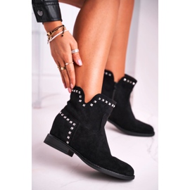 Marquiiz Cizme de damă pe toc plat Vibre negre de toamnă negru 1