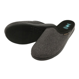 Papuci bărbați Adanex 24142 negru gri 3