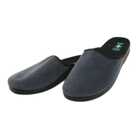 Papuci bărbați Adanex 24141 negru albastru 2