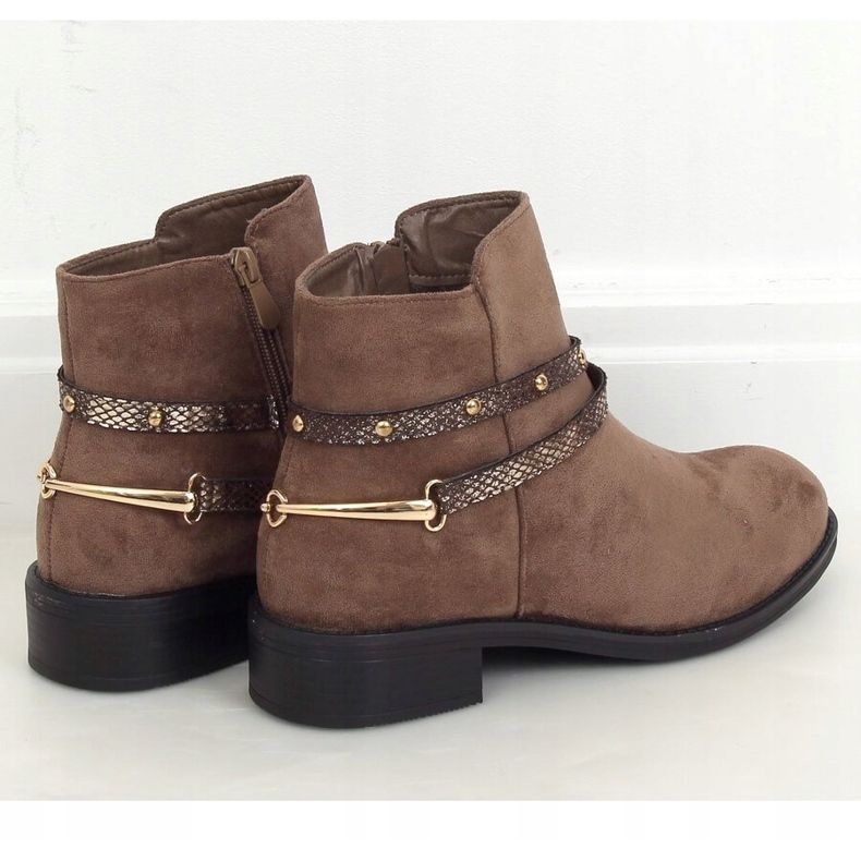 Cizme bej închise pentru femei RQ332 Kaki 1 Cizme bej închise pentru femei RQ332 Kaki 1