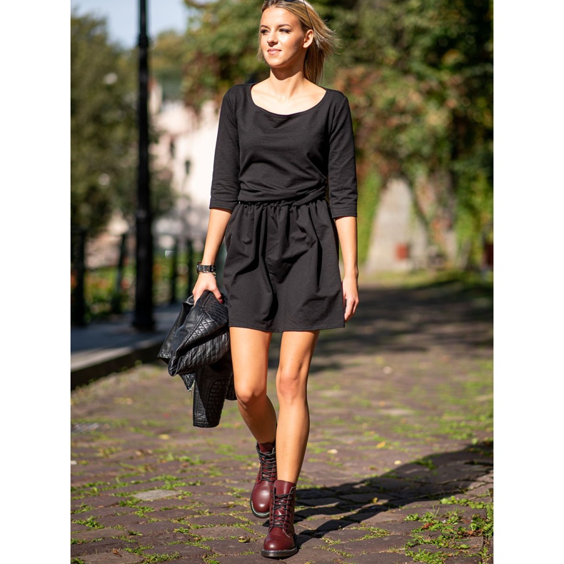 Kylie Trappere elegante cu piele ecologică roșu 1