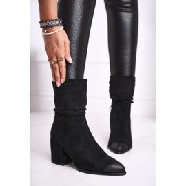 Vinceza Cizme de damă pe toc Eco-Suede negru în sus 1