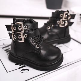 FRROCK Cizme pentru copii încălzite cu blană neagră Valentina negru 2