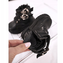 FRROCK Cizme pentru copii încălzite cu blană neagră Valentina negru 1