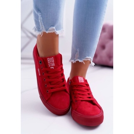 Adidași pentru femei Big Star Suede Red EE274044 roșu 2
