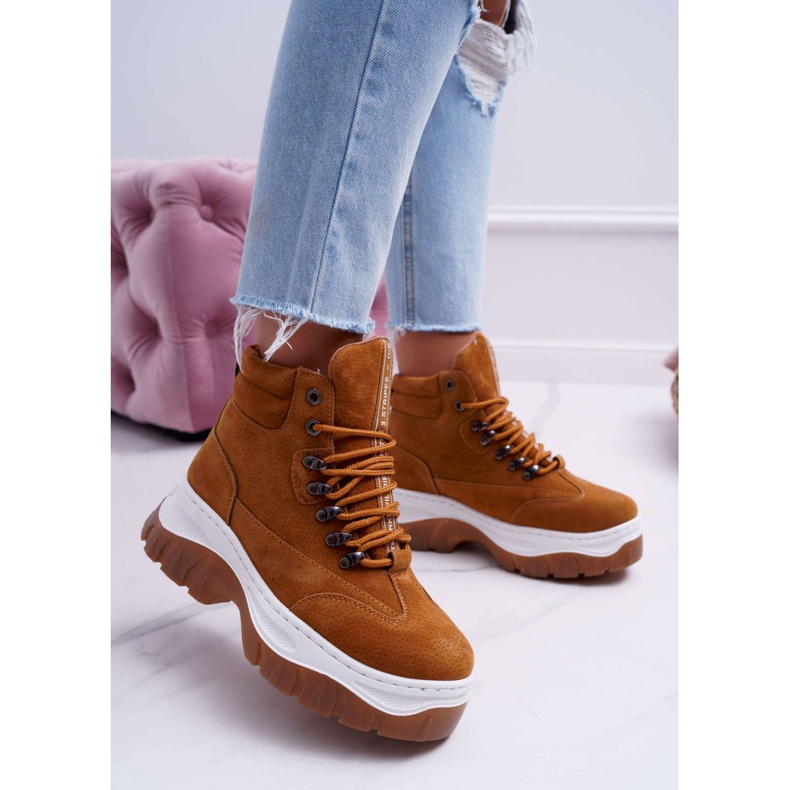 SEA Încălțăminte de trekking Trappers pentru femei Camel Greem maro 1