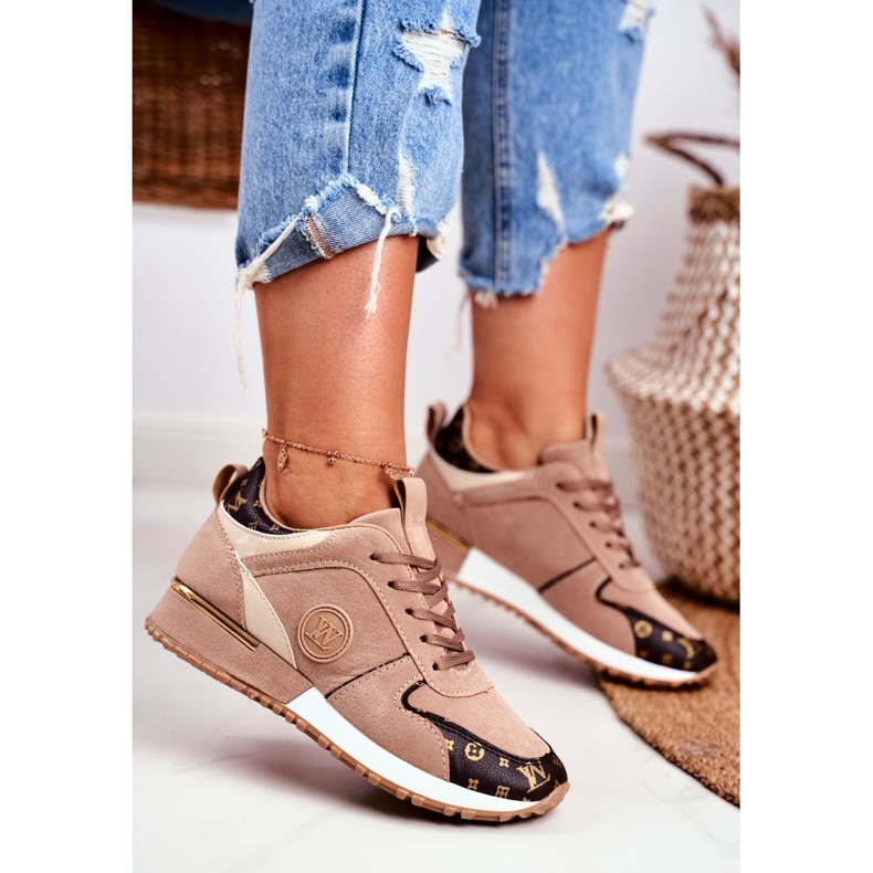 Încălțăminte sport pentru femei Beige Golden Clementine Elements bej maro de aur 1