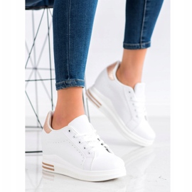 SHELOVET Pantofi sport pe o pană alb de aur 2 SHELOVET Pantofi sport pe o pană alb de aur 2