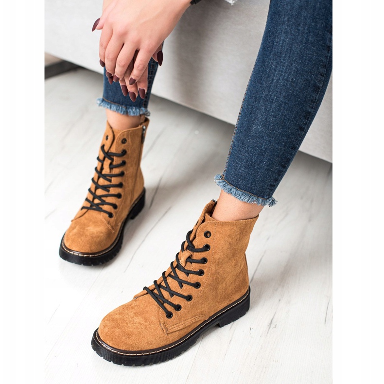 Small Swan Trappers din piele de cămilă maro 1 Small Swan Trappers din piele de cămilă maro 1