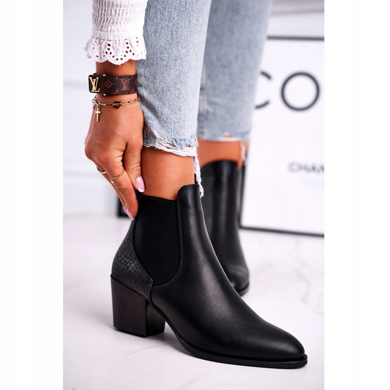 Cizme de damă pe toc înalt Sergio Leone Negru BT613 2